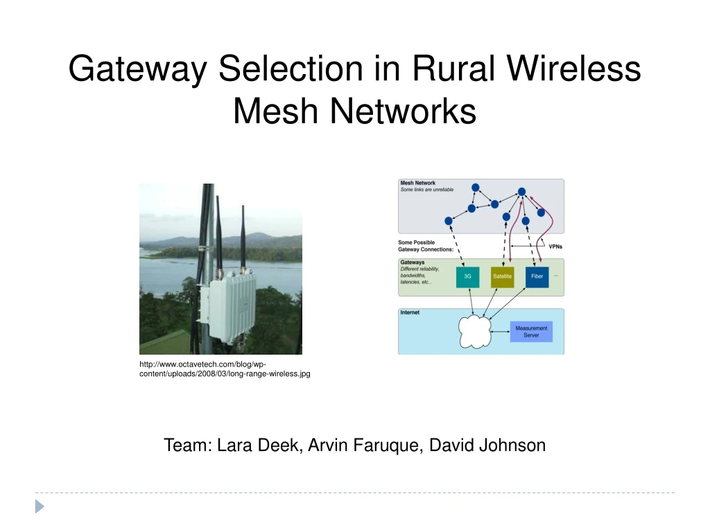 gateway selection in rural wireless mesh networks