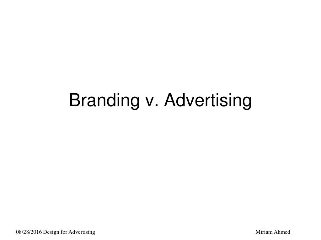 branding v advertising