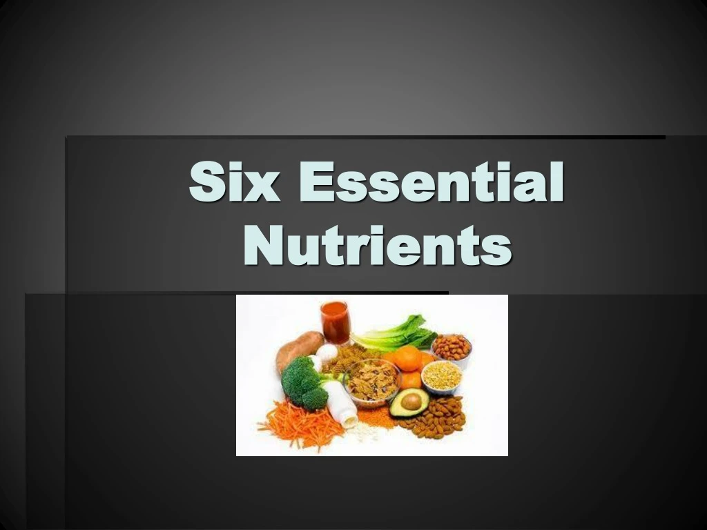 six essential nutrients