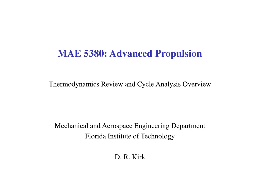 mae 5380 advanced propulsion