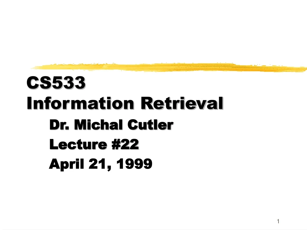 cs533 information retrieval