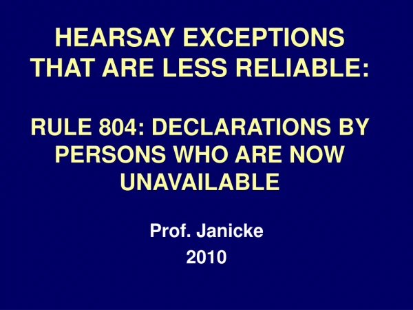 Prof. Janicke 2010