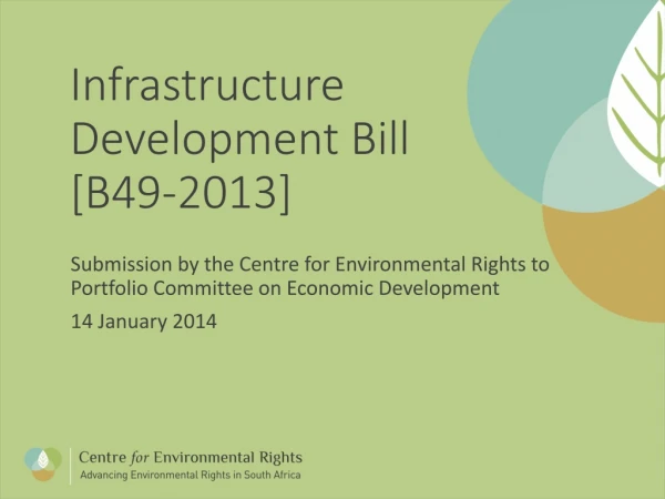Infrastructure Development Bill  [B49-2013]