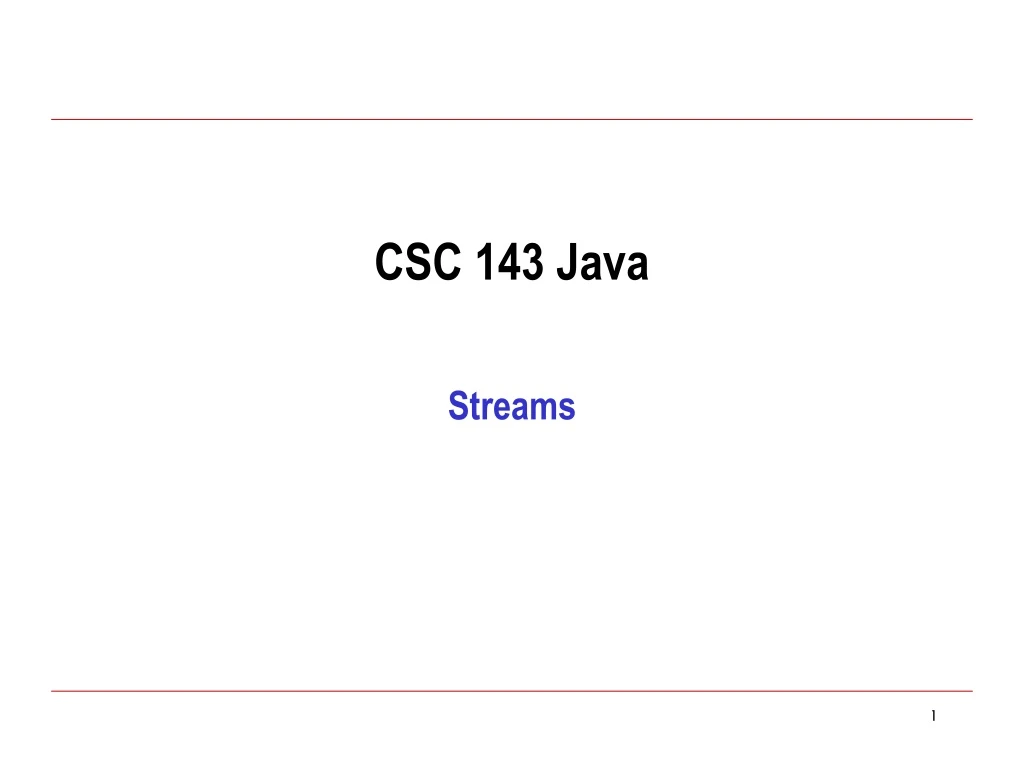 csc 143 java