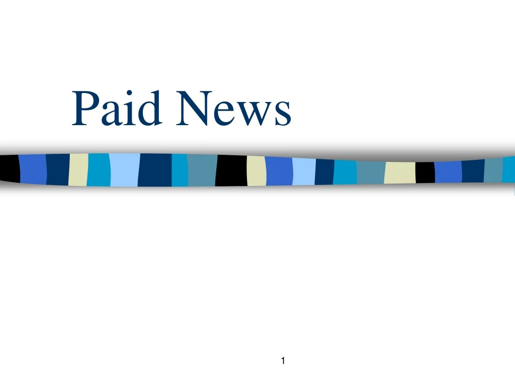 paid news