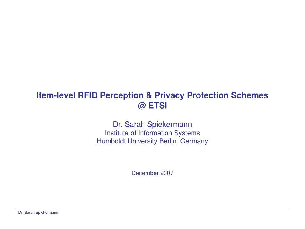 item level rfid perception privacy protection