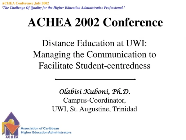 ACHEA 2002 Conference
