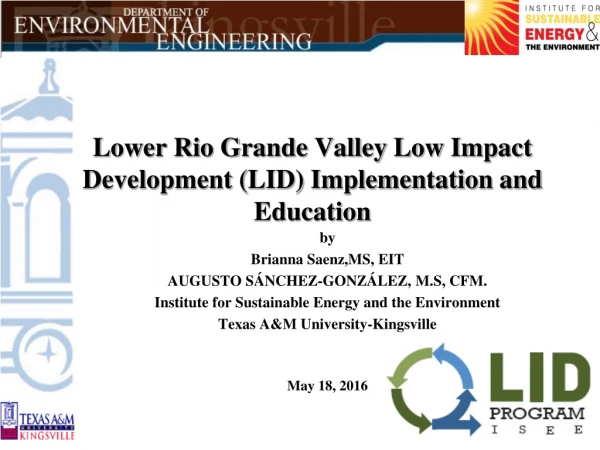 Lower Rio Grande Valley Low Impact Development (LID) Implementation and Education