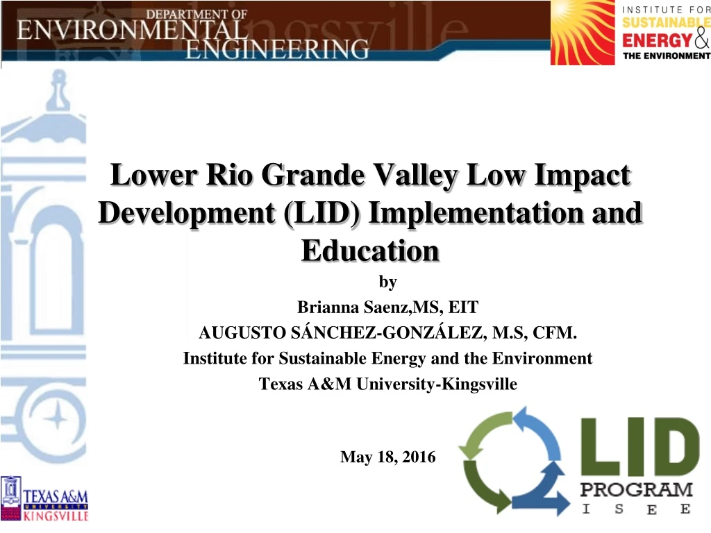 lower rio grande valley low impact development lid implementation and education