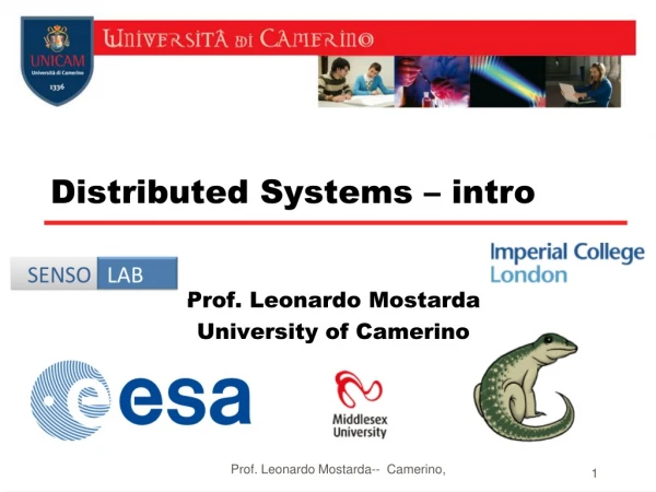 Prof. Leonardo Mostarda University of Camerino