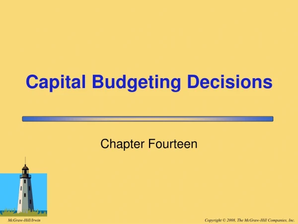 Capital Budgeting Decisions