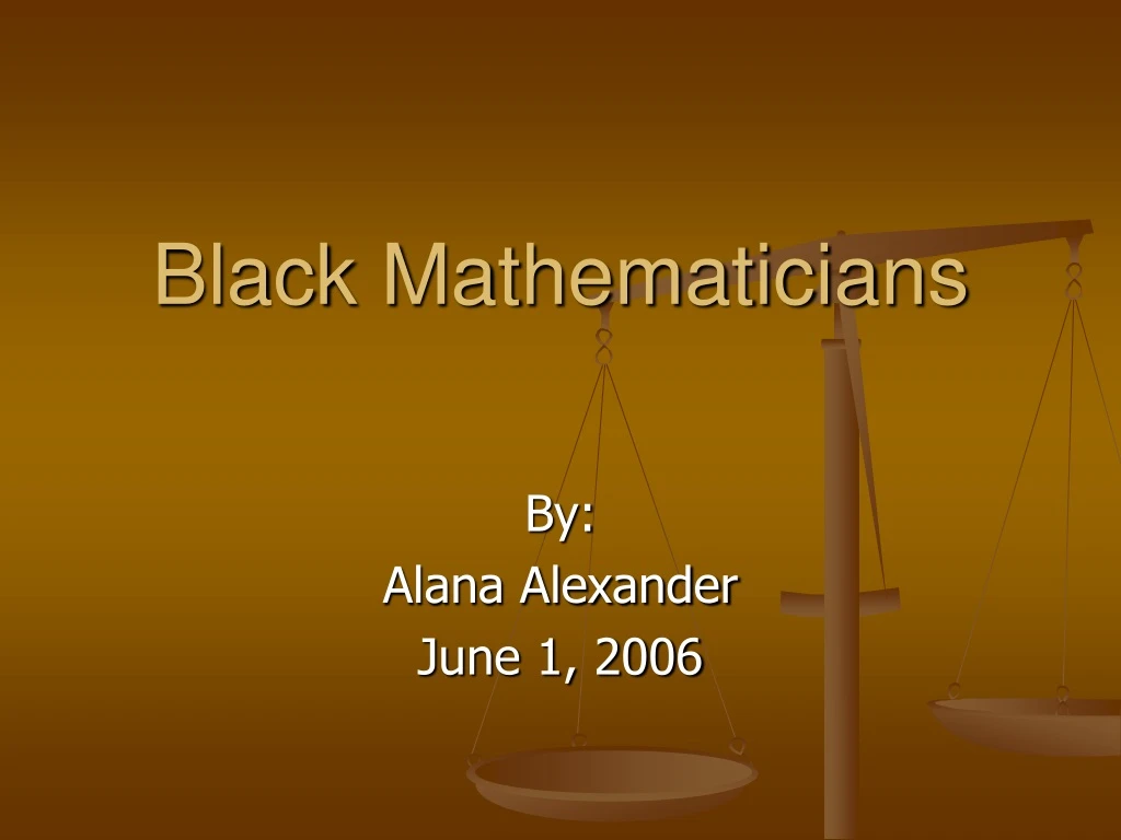 black mathematicians