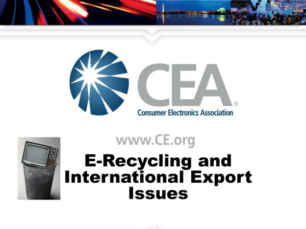 E-Recycling and International Export Issues