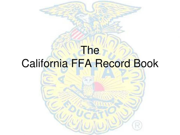 The  California FFA Record Book
