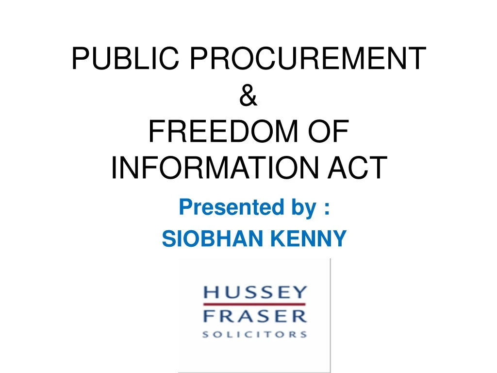 public procurement freedom of information act