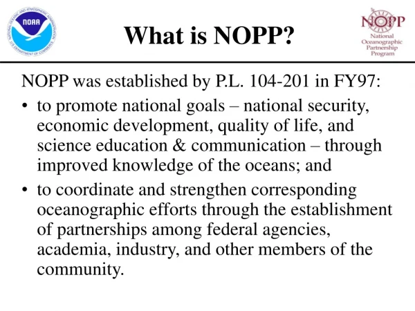 What is NOPP?