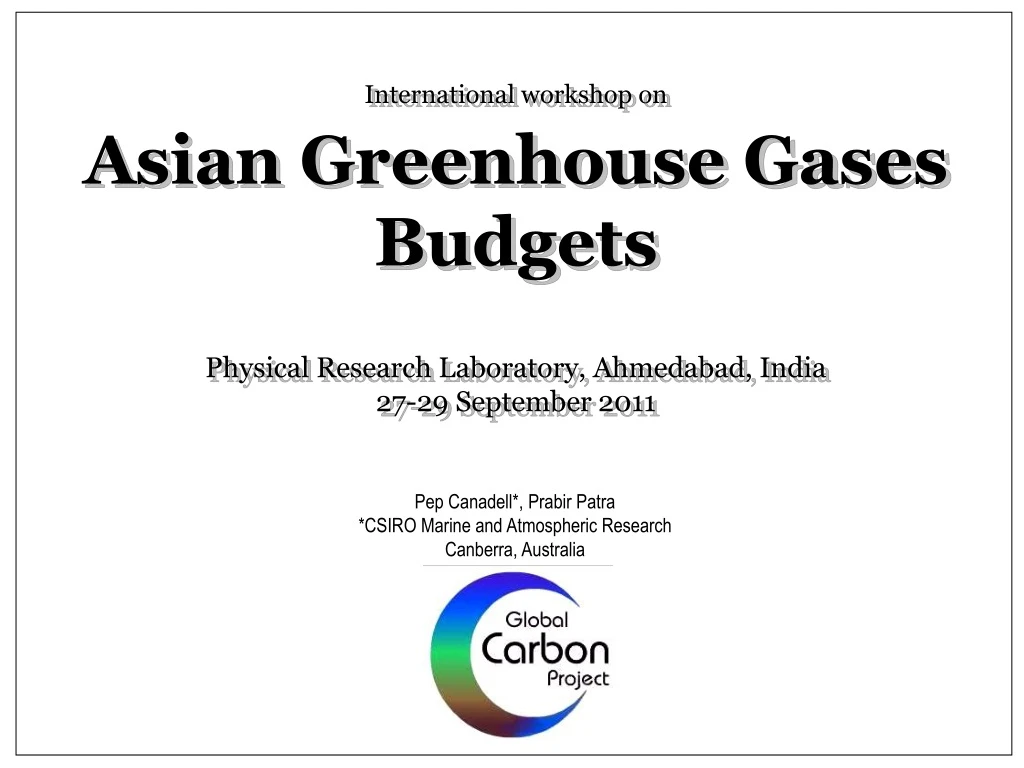 international workshop on asian greenhouse gases