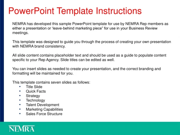 PowerPoint Template Instructions