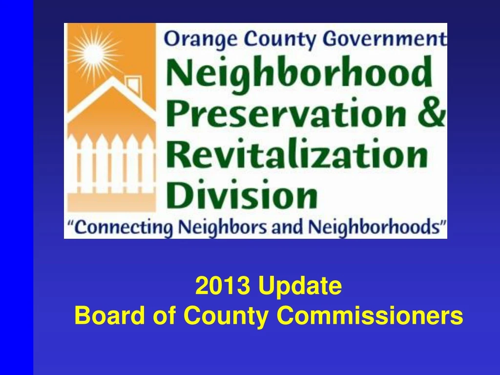 2013 update board of county commissioners