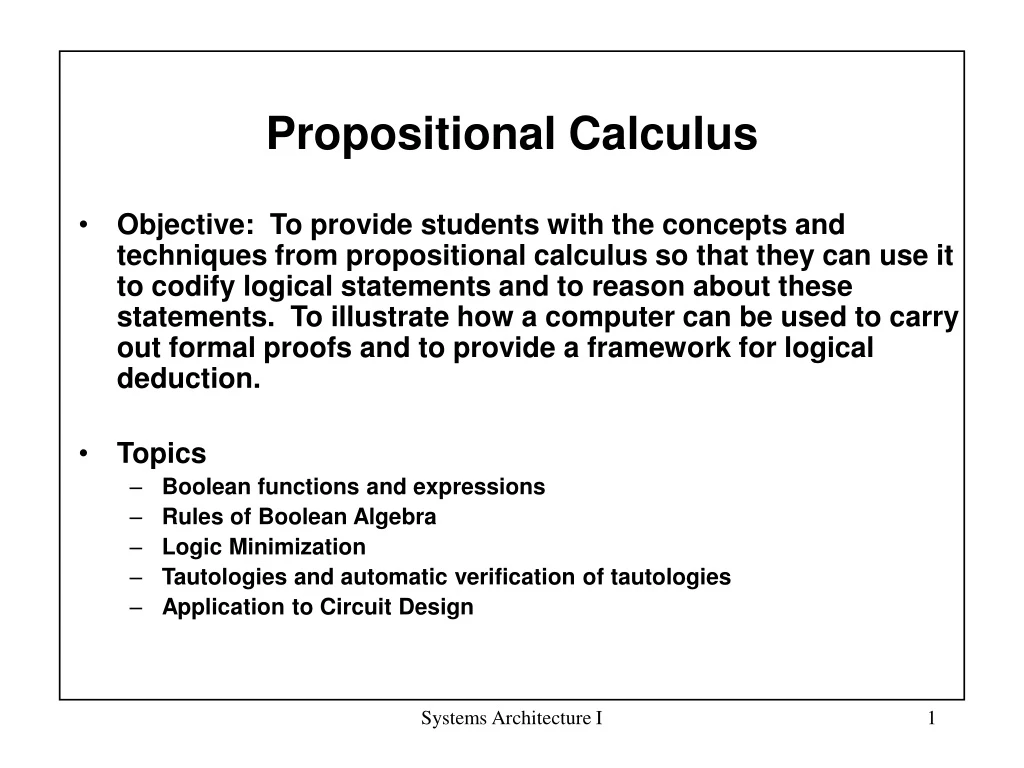 propositional calculus