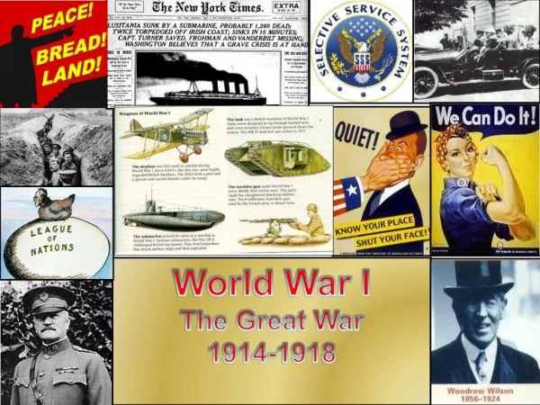 World War I The Great War 1914-1918