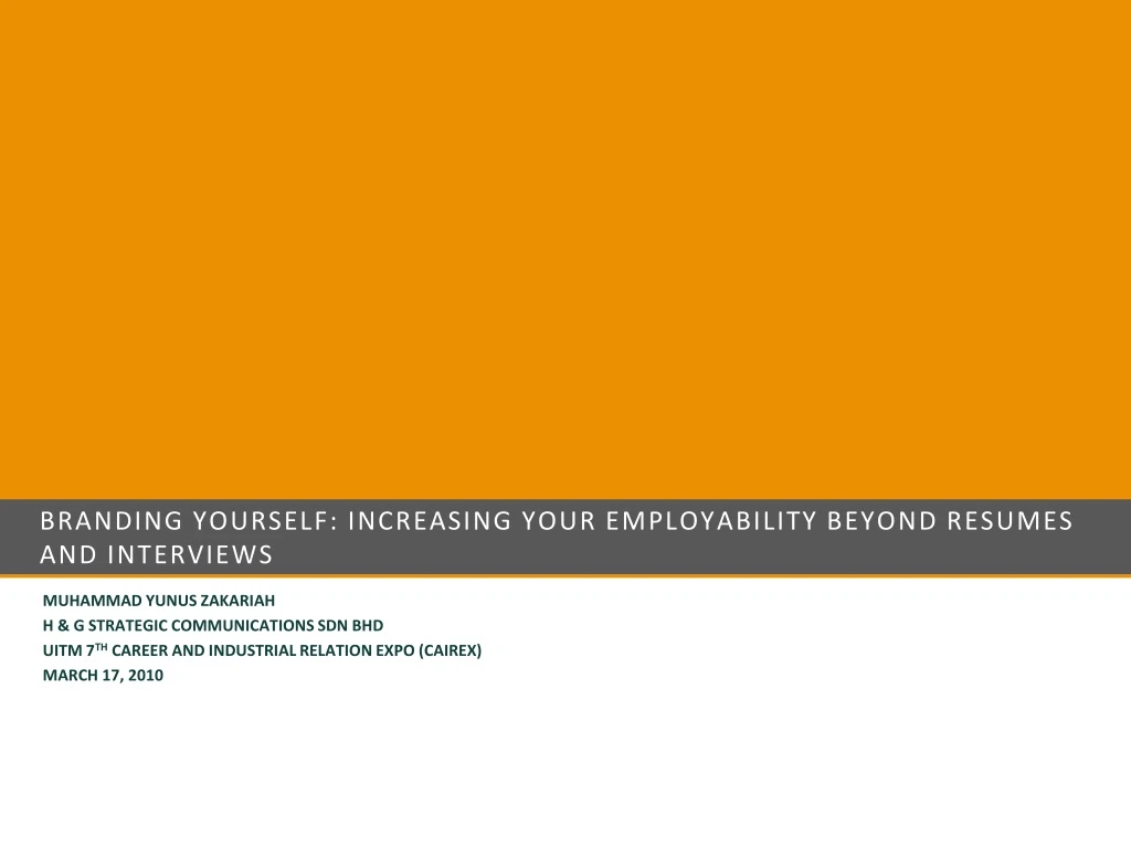 branding yourself increasing your employability beyond resumes and interviews