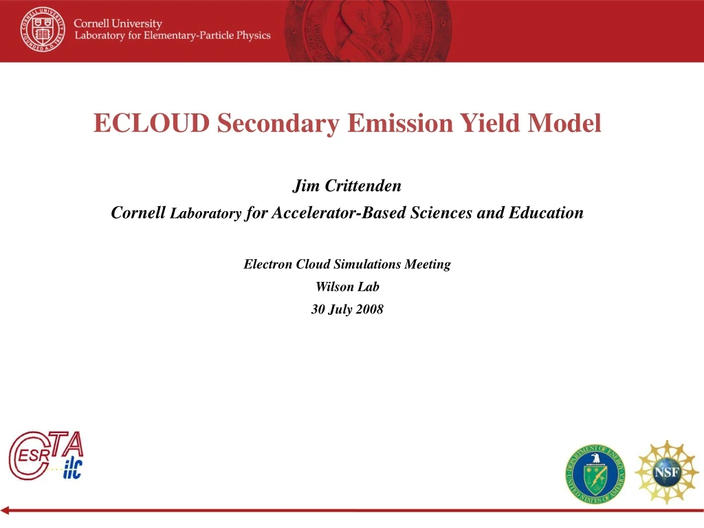 ecloud secondary emission yield model
