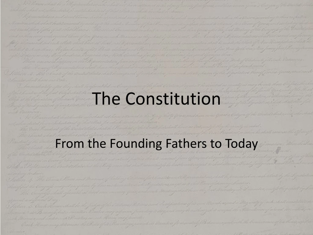 the constitution