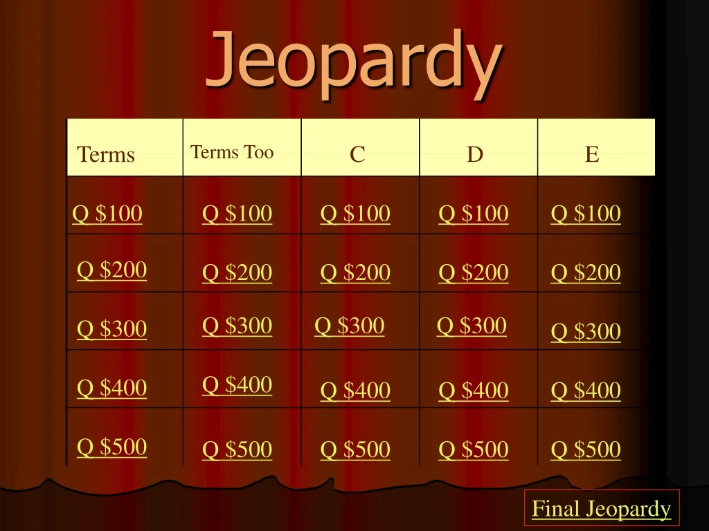 jeopardy