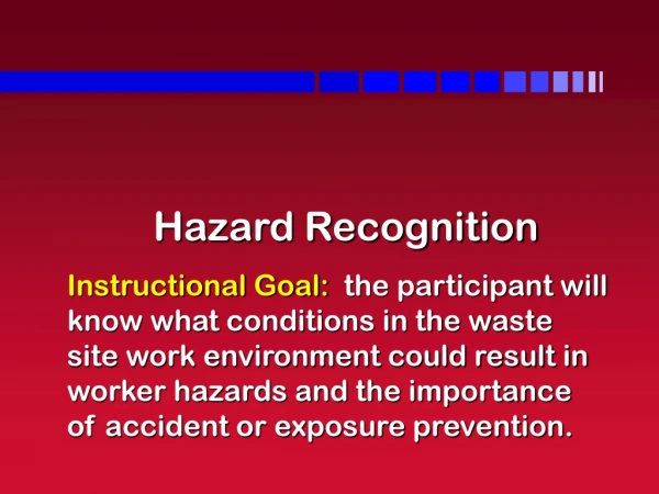 Hazard Recognition