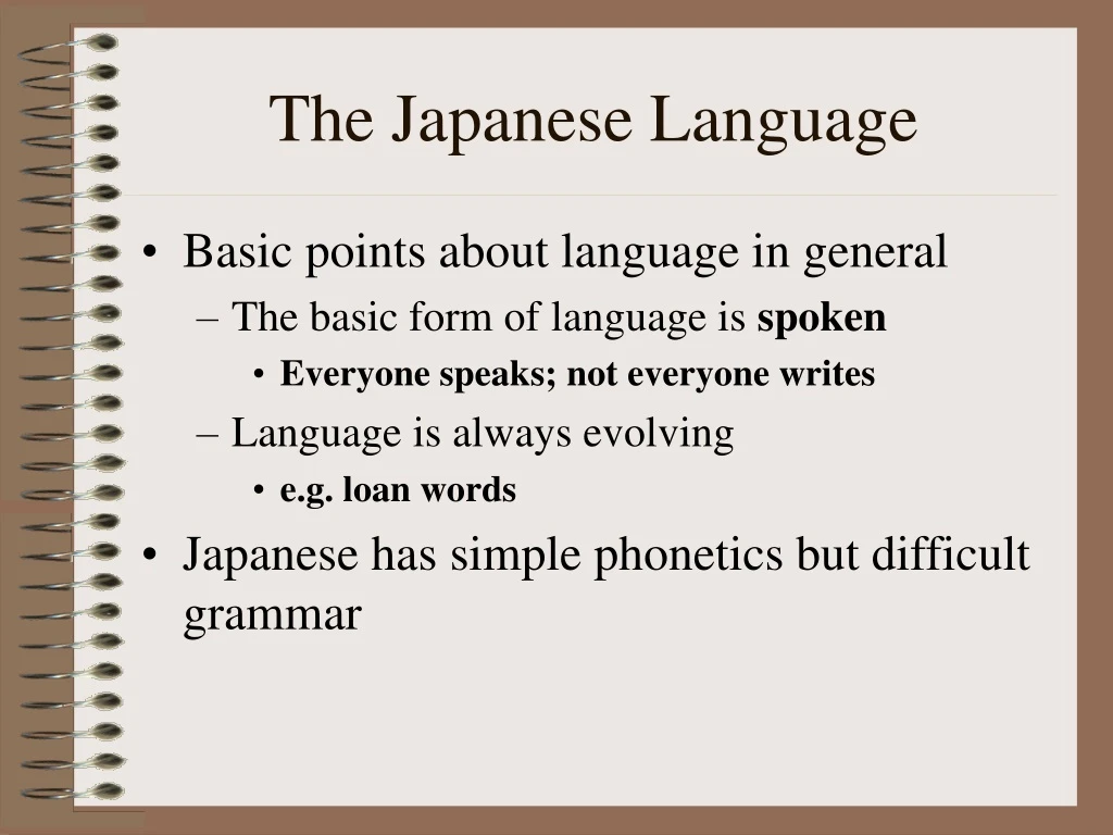 the japanese language