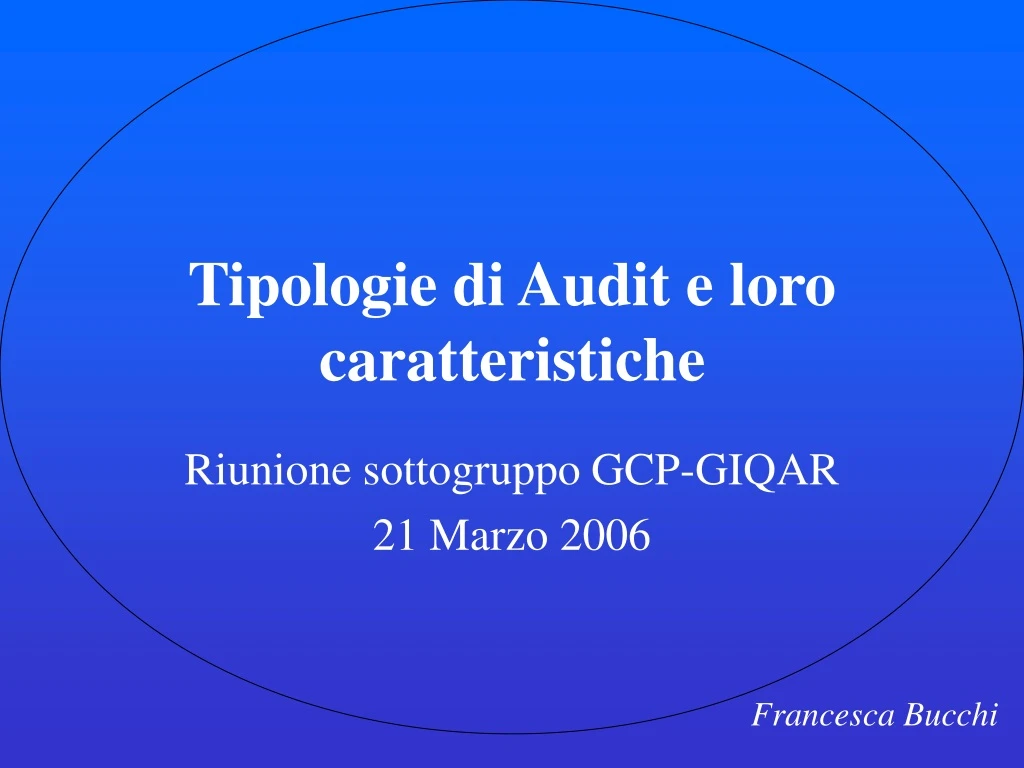 tipologie di audit e loro caratteristiche