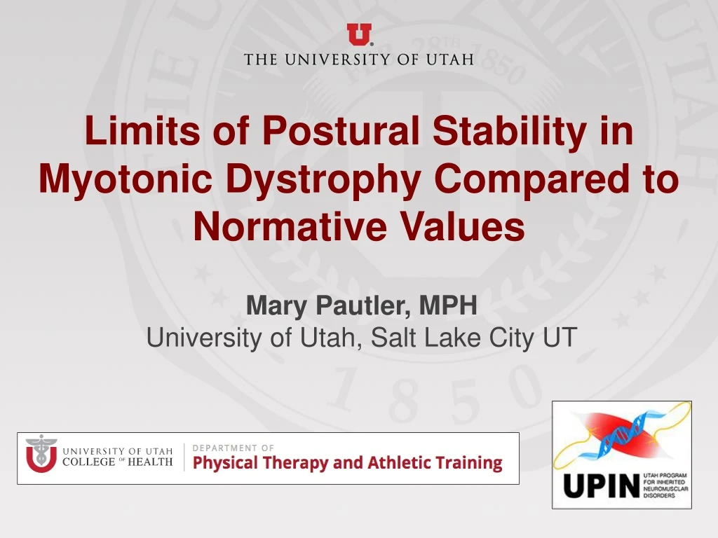 limits of postural stability in myotonic dystrophy compared to normative values