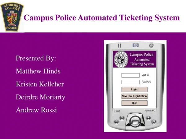 Campus Police Automated Ticketing System