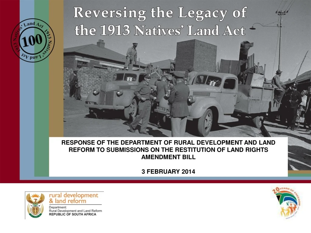 response of the department of rural development