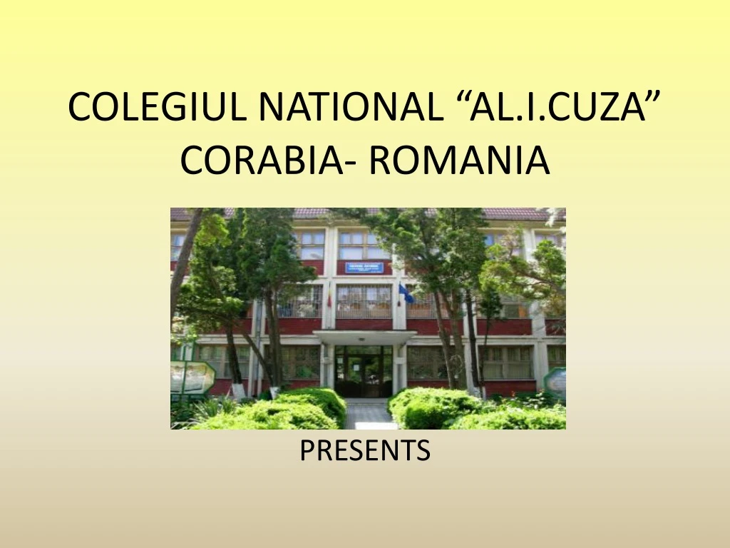 colegiul national al i cuza corabia romania