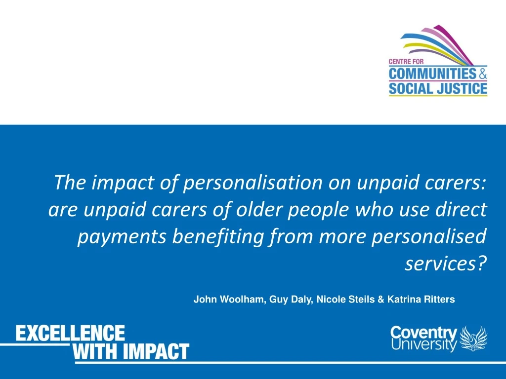 the impact of personalisation on unpaid carers