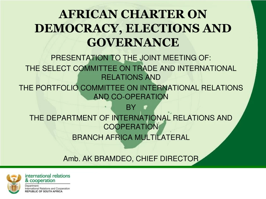 african charter on democracy elections and governance