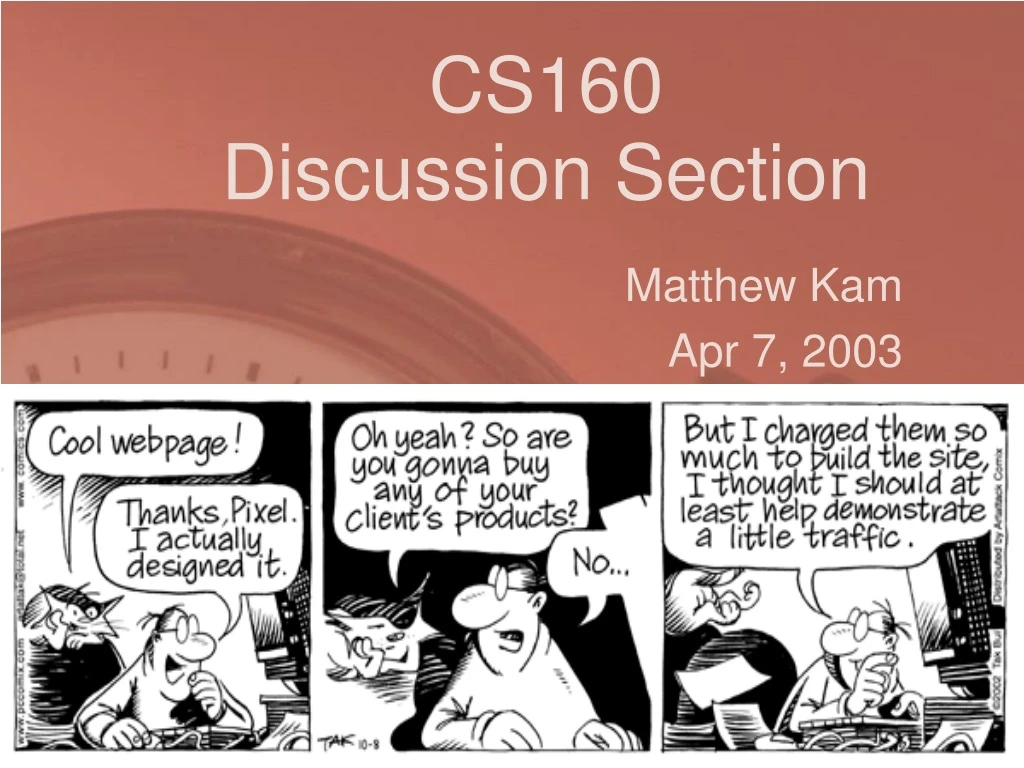 cs160 discussion section