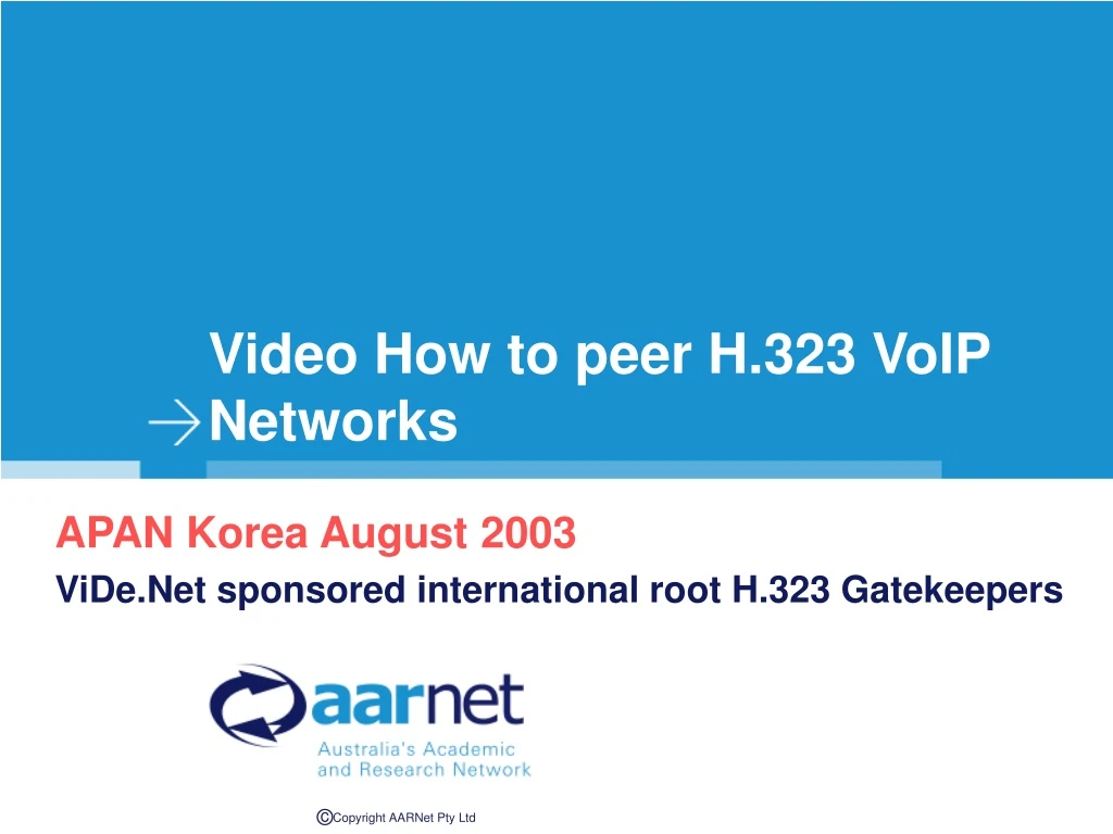 video how to peer h 323 voip networks