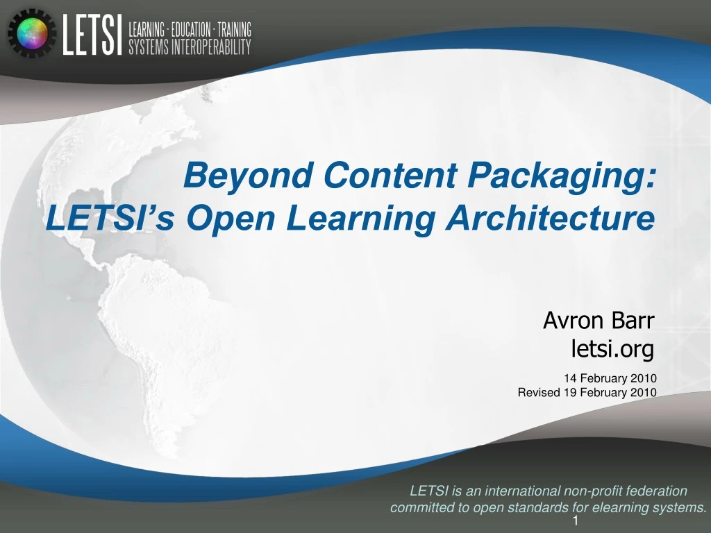 beyond content packaging letsi s open learning architecture