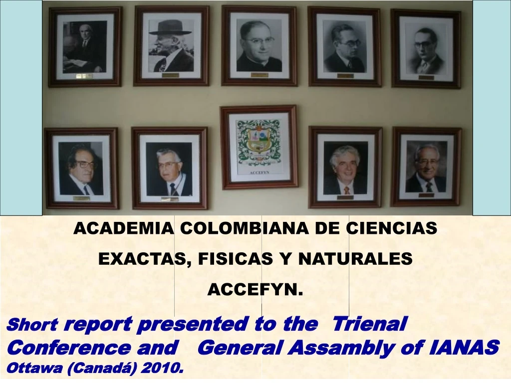 academia colombiana de ciencias exactas fisicas