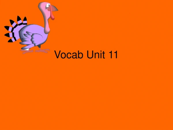 Vocab Unit 11