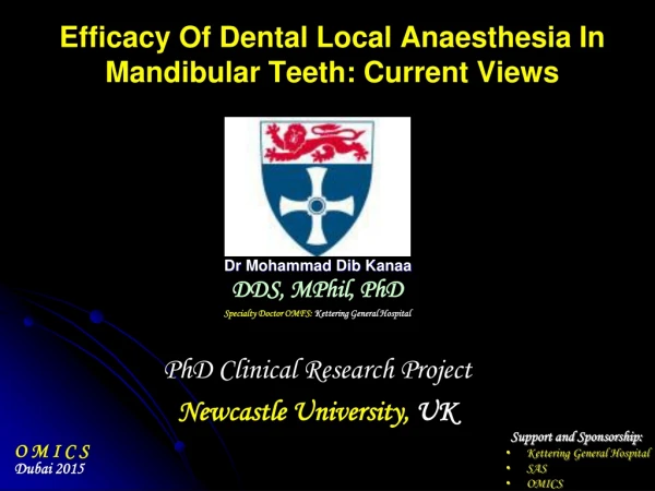 Efficacy Of Dental Local Anaesthesia In Mandibular Teeth: Current Views