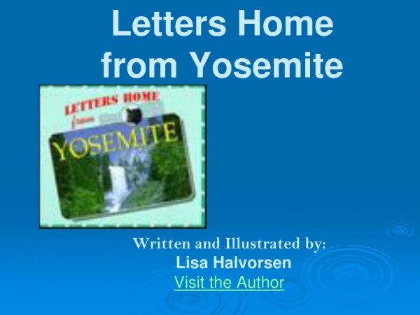 Letters Home from Yosemite
