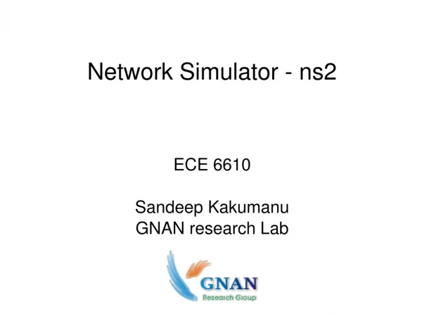 Network Simulator - ns2