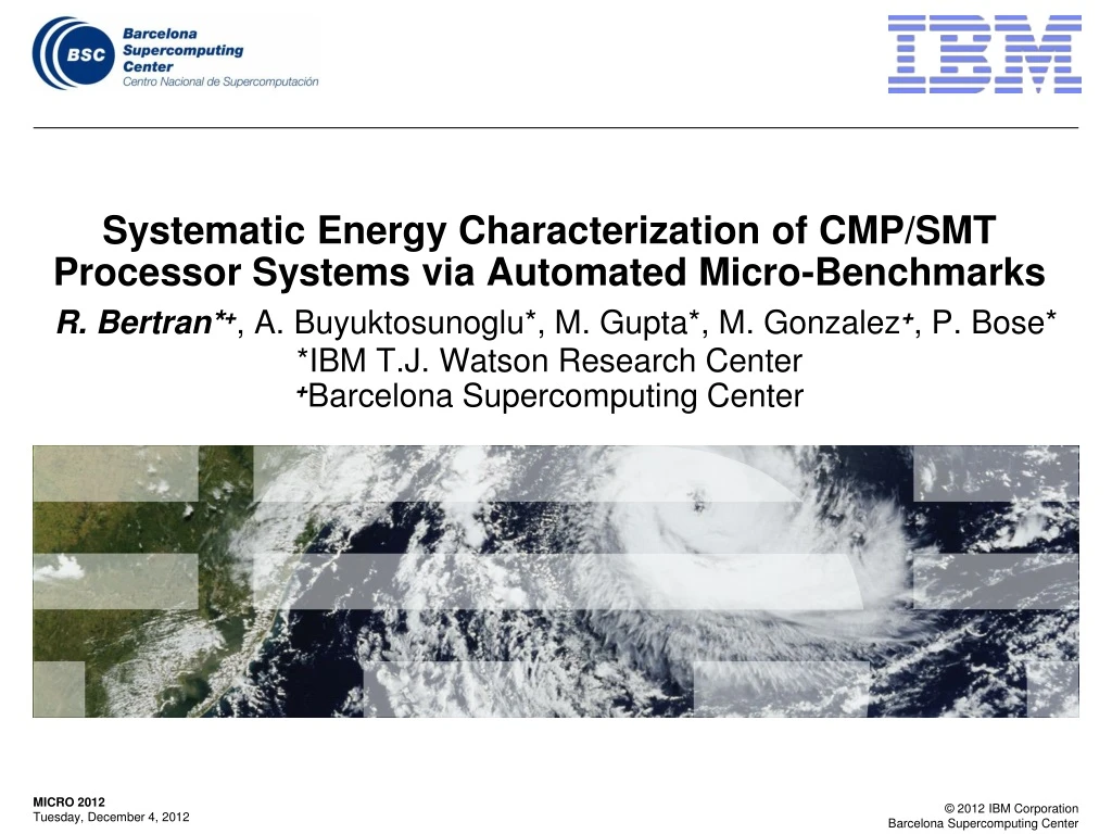 systematic energy characterization