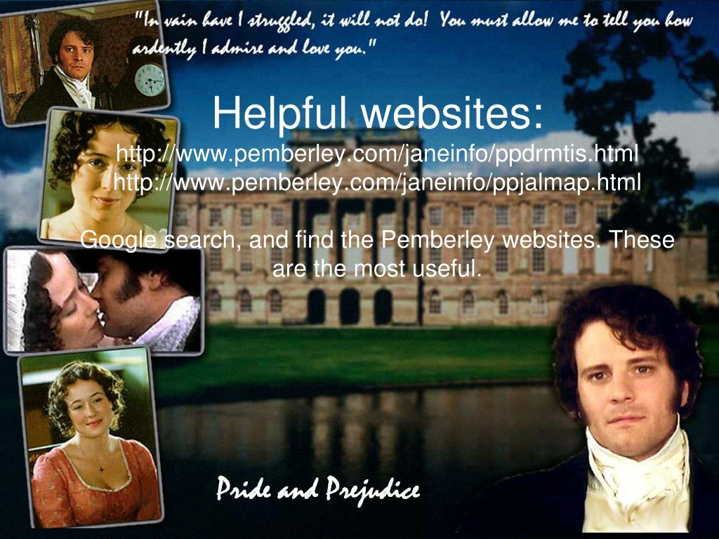 helpful websites http www pemberley com janeinfo