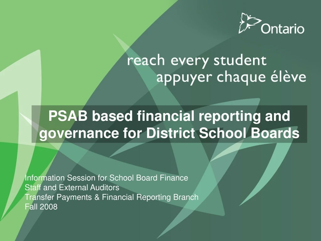psab based financial reporting and governance