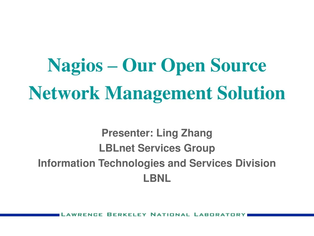 nagios our open source network management
